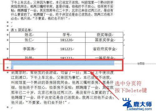 word最后一页分节符怎么删除 Word中去除分节符和分页符的操作