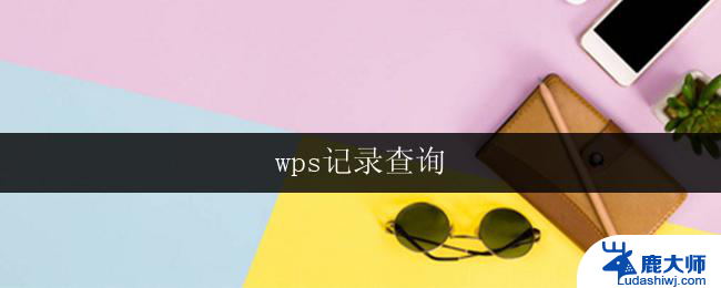 wps记录查询 wps记录查询功能