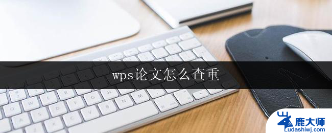 wps论文怎么查重 wps论文查重步骤