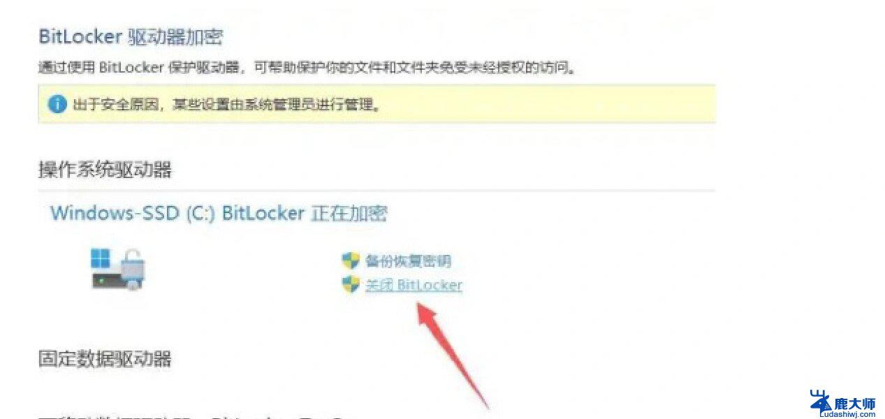 win11取消磁盘的bitlocker加密 win11如何解除bitlocker加密