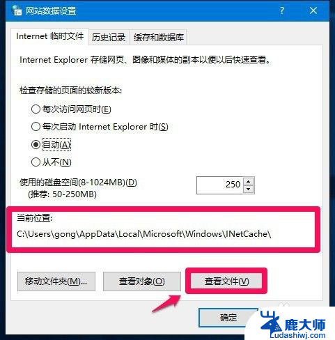 c盘中internet临时文件可以删除吗 Win10系统IE临时文件夹打开方法